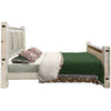 Lima Sawn Bed with Iron & Clear Lacquer - Cal King