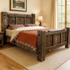 Lima Live Edge Bed with Jacobean Stain - King