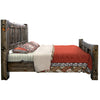 Lima Live Edge Bed with Jacobean Stain - King
