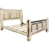 Lima Sawn Bed with Iron & Clear Lacquer - King