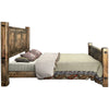 Lima Sawn Bed with Iron & Provincial Stain - King