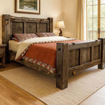 Lima Live Edge Bed with Jacobean Stain - Queen