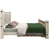 Lima Sawn Bed with Iron & Clear Lacquer - Queen