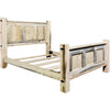 Lima Sawn Bed with Iron & Clear Lacquer - Queen