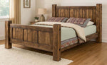 Lima Sawn Bed with Iron & Provincial Stain - Queen
