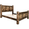 Lima Sawn Bed with Iron & Provincial Stain - Queen