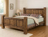 Lima Sawn Bed with Iron & Provincial Stain - Twin