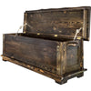 Lima Live Edge 5 Foot Blanket Chest - Jacobean Stain