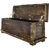 Lima Live Edge 6 Foot Blanket Chest - Jacobean Stain