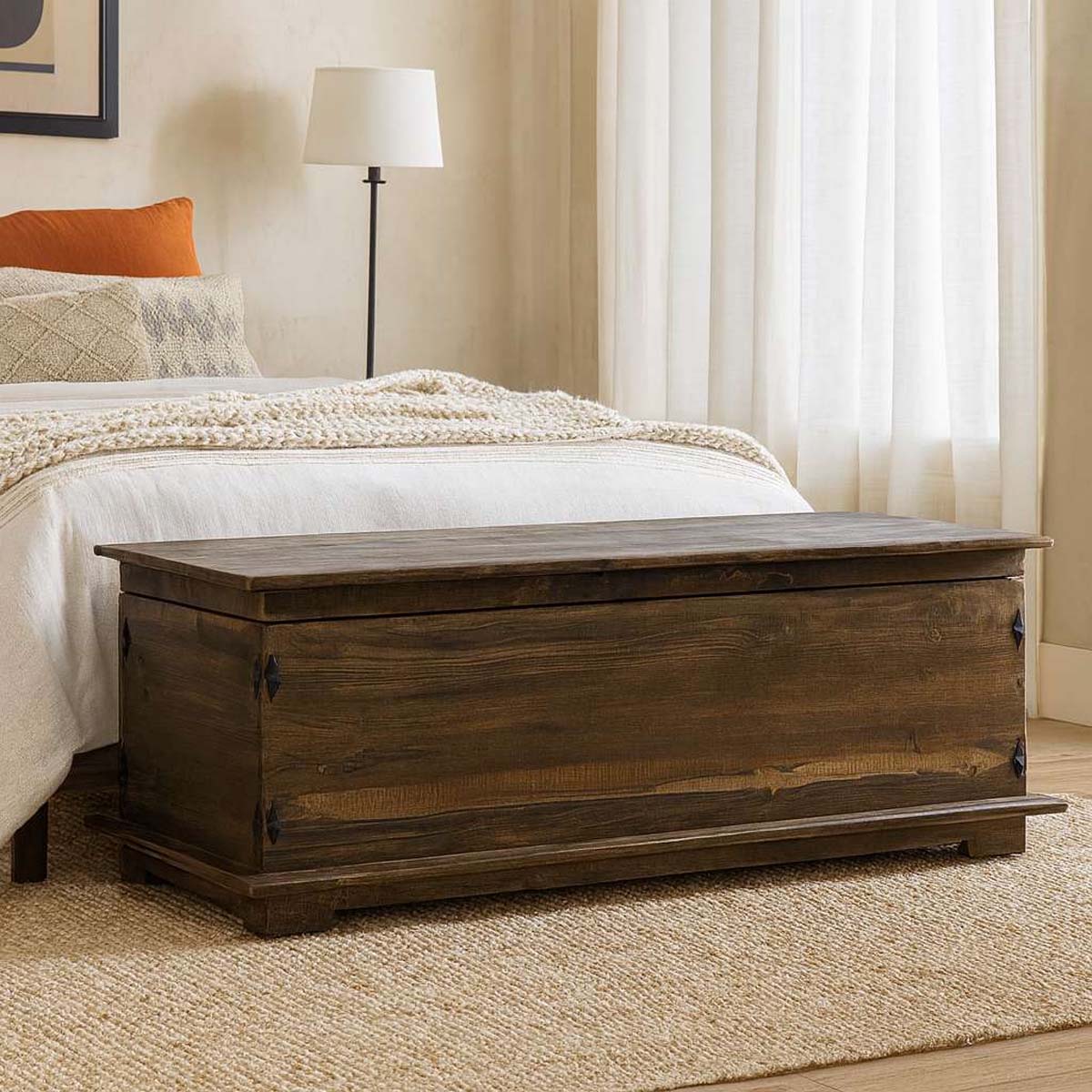 Lima Sawn 6 Foot Blanket Chest - Provincial Stain