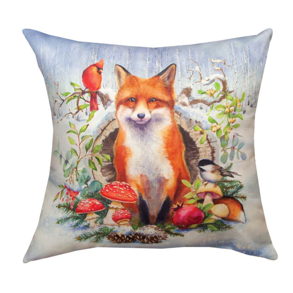 Wintry Dream Indoor/Outdoor Pillow - Cardinals