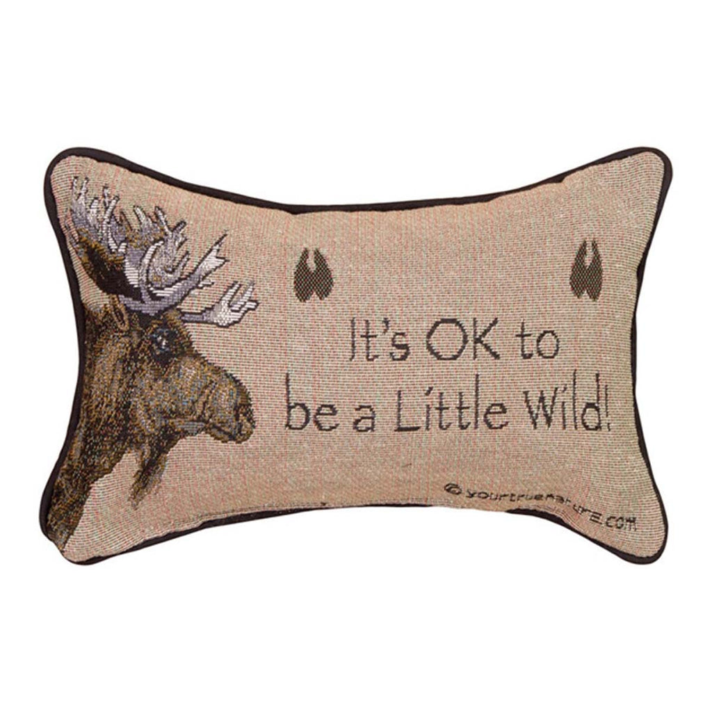 Lessons from a Moose Reversible Tapestry Pillow