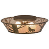 Howling Wolf Flush Mount Ceiling Light