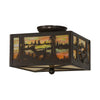 Deer Silhouette Flush Mount Ceiling Light