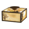 Primitive Pine Flush Mount Ceiling Light