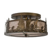 Fisherman's Catch Flush Mount Ceiling Light