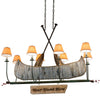 Personalized Wood Canoe 8-Light Chandelier