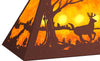 Amber Lakeside Deer Oblong Pendant Light