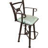 Coronado Swivel Barstool w/Arms - Colonial Turquoise
