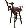 Coronado Swivel Barstool w/Arms - Diamond Antique Brown