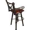 Coronado Swivel Barstool w/Arms - Posse Antique Brown