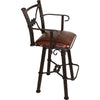Coronado Swivel Counter Stool w/Arms - Posse Antique Brown