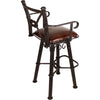 Coronado Swivel Counter Stool w/Arms - Classic Antique Brown