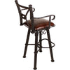 Coronado Swivel Counter Stool w/Arms - Classic Antique Brown