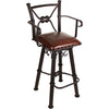 Coronado Swivel Counter Stool w/Arms - Classic Antique Brown