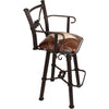 Coronado Swivel Barstool w/Arms - Hair on Hide Antique Brown