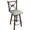 Coronado Swivel Counter Stool - Plain with Tacks Turquoise