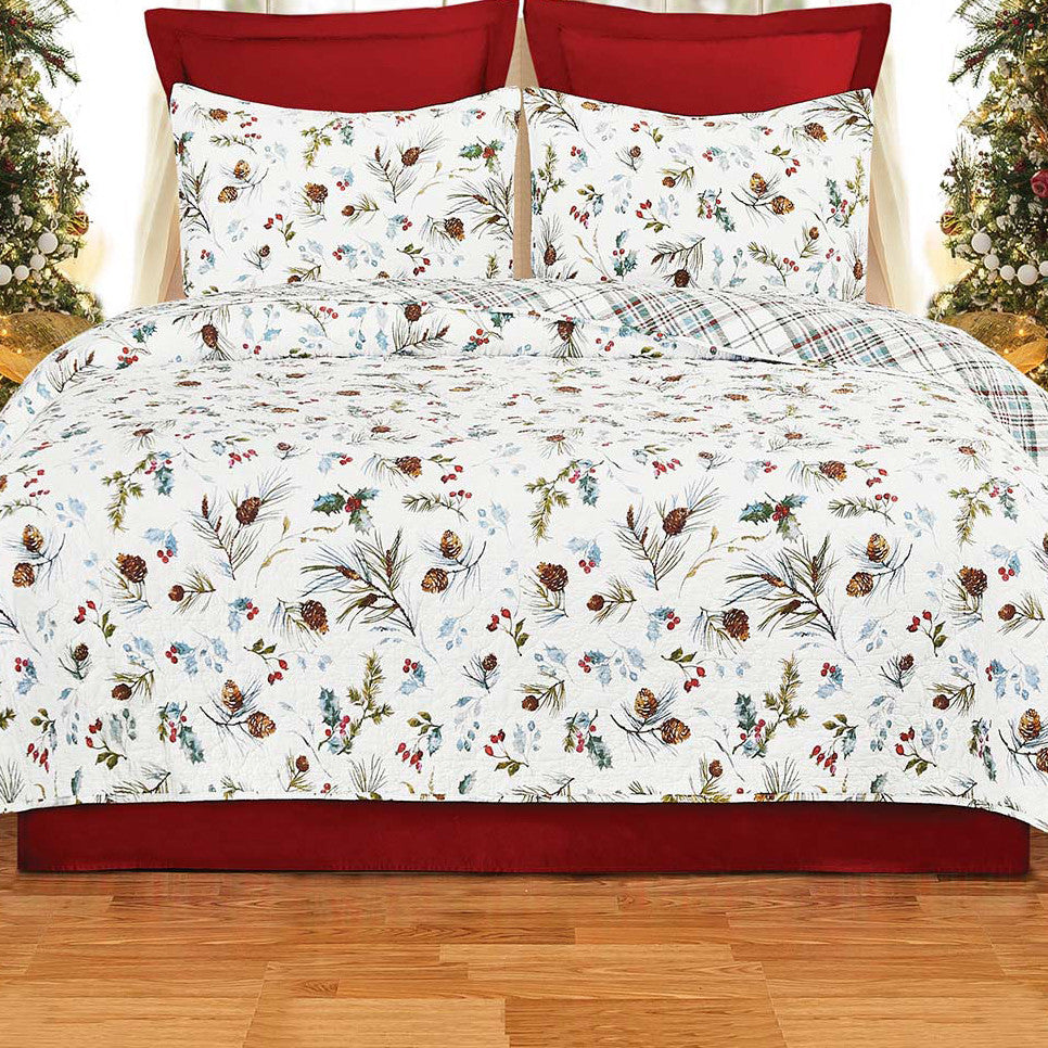 Pinecone Holiday Quilt Collection