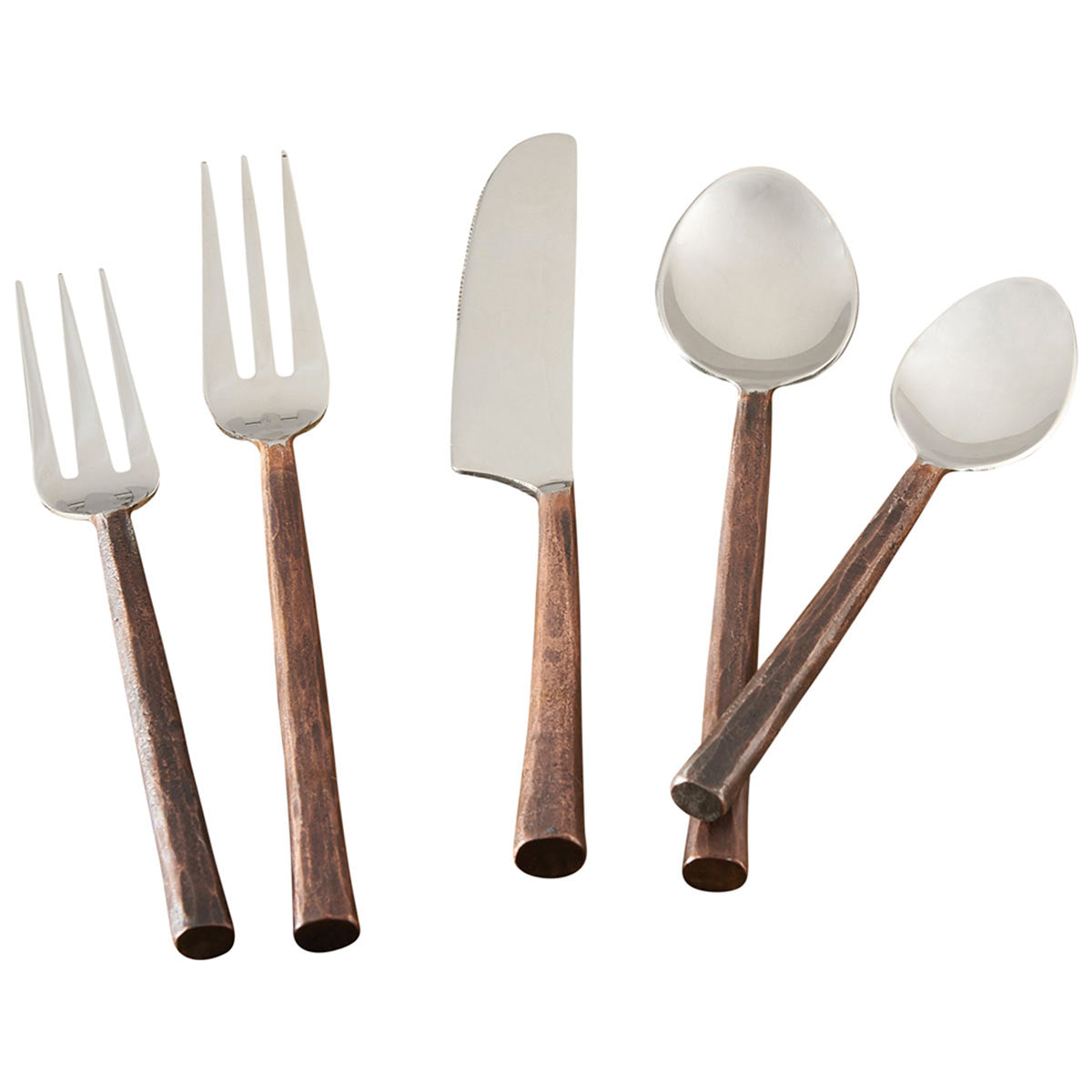 Hewn Copper 5 Piece Flatware Set