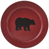 Crimson Bear Enamel Dinner Plate