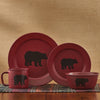 Crimson Bear Enamel Salad Plate