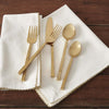 Square Handled Golden Forks - Set of 4