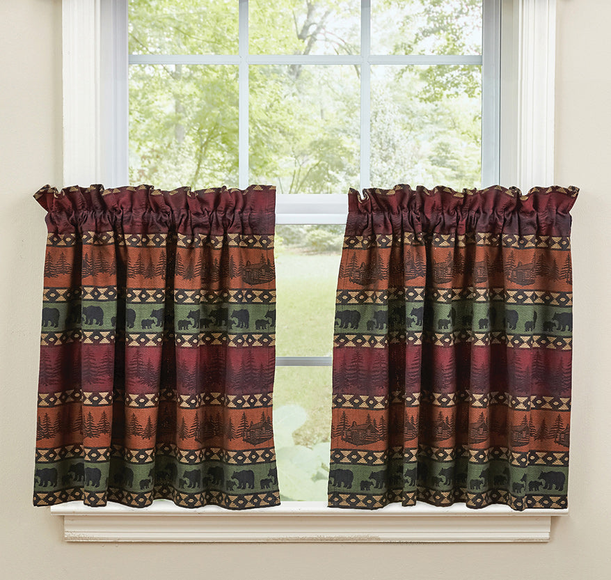 Mountain View Bear Drapes - 36 Inch