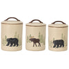 Bear & Moose Stoneware Canister Set (3 pcs) - OVERSTOCK