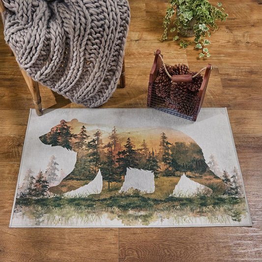 Morning Mist Bear Accent Rug