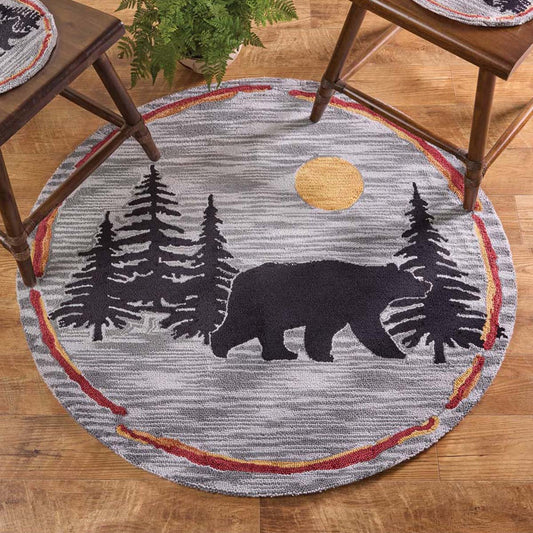 Northern Wilderness Hooked Rug