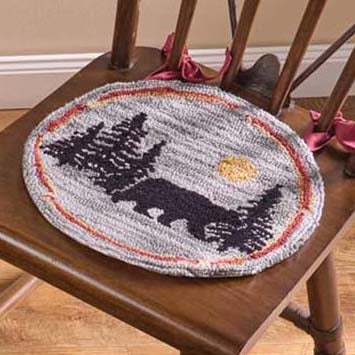 Northern Wilderness Hooked Chair Pad