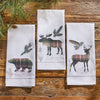 Northwoods Plaid Moose Dishtowel