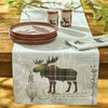 Plaid Moose Table Runner - 54 Inch