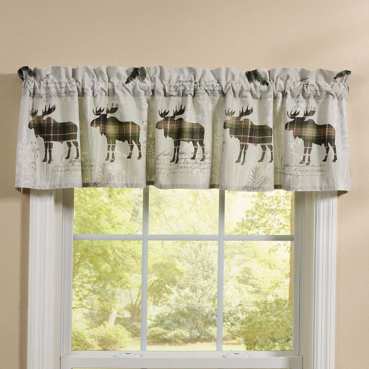 Plaid Moose Valance