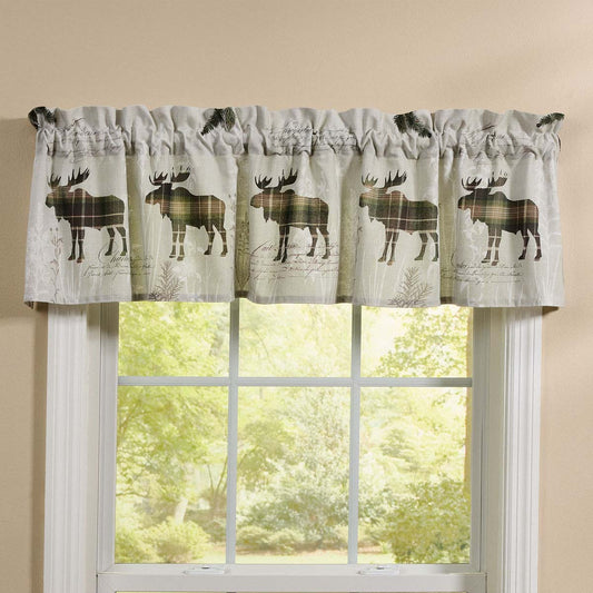 Plaid Moose Valance