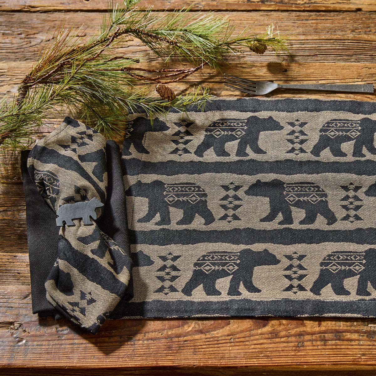 Geo Bear Napkins - Set of 4
