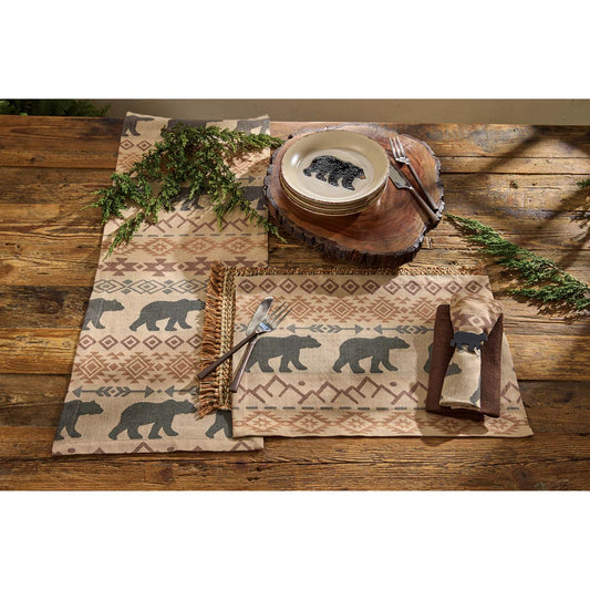 Traveling Bear Napkins - Set of 4