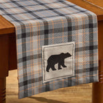 Pine Hollow Plaid Bear Table Runner - 36 inch