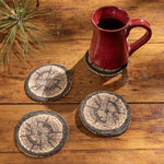 Forest Slice Braided Coasters - Set of 4