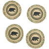 Black Bear Braided Coaster Set
